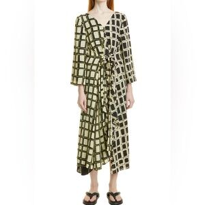 Stine Goya Polly Plaid Jacquard Belted Midi Dress – Size M